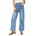 thumbnail image 4 of DOKOTOO Women's Wide Leg Jeans High Waisted Vintage Stretchy Loose Denim Pants with Big Pockets, 4 of 11