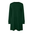 thumbnail image 4 of yocbz Beach Dresses for Women Women's 2025 Fall Floral Dress Long Sleeve Crew Neck Long Beach Vacation Dresses Green,Size for M, 4 of 5