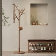 thumbnail image 4 of Coat Rack,Solid Wood Coat Rack Freestanding with 12 Hooks,Coat tree freestanding 3 Adjustable Heights for coat, Hats, Handbags，Coat Stand for Entryway,Bedroom (Walnut), 4 of 10
