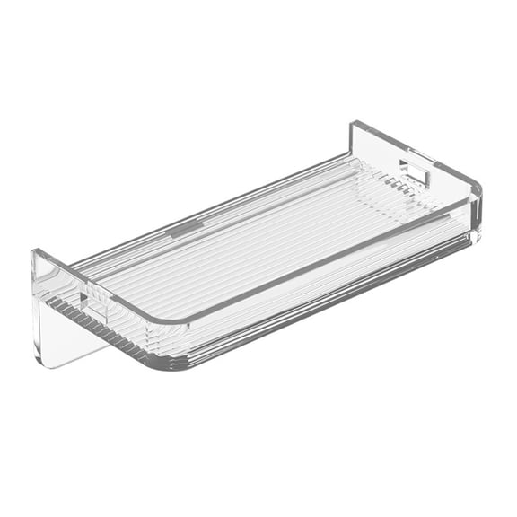 HOARBOEG No-Drill Wall-Mounted Tray Shelf, Adhesive Floating Storage Rack for Bathrooms, Kitchens, and Living Rooms, Drill-Free Small Wall Organizer and Display Shelf