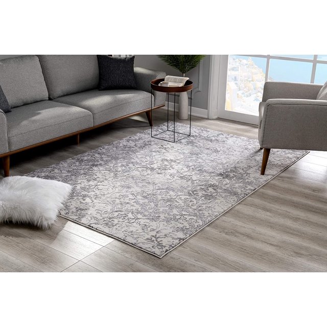 eRug Outlet Oasis Collection Modern Abstract Area Rug Large (8x11 feet) - 7'8" x 10'8", Cream