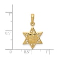 thumbnail image 2 of 14K Gold Star Of David W/Tablets In Center Pendant, 2 of 4