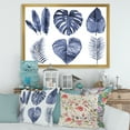 thumbnail image 3 of Designart 'Blue Watercolour Tropical Leaves I' Farmhouse Framed Art Print, 3 of 4