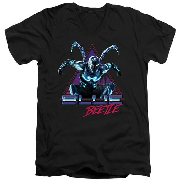 Blue Beetle (2023) Leaping Triangle Unisex Adult V-Neck T Shirt