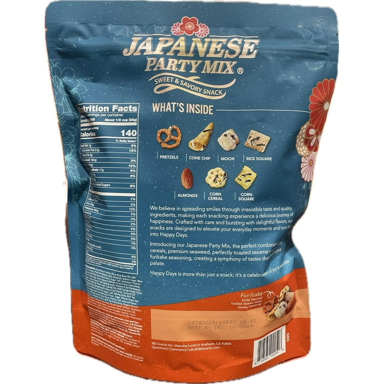 Japanese Party Mix ~ 2x18 ounce ~ 360 Snack Happy Days ~ pack of 2