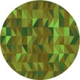 thumbnail image 1 of Ahgly Company Indoor Round Patterned Antique Bronze Green Area Rugs, 4' Round, 1 of 6