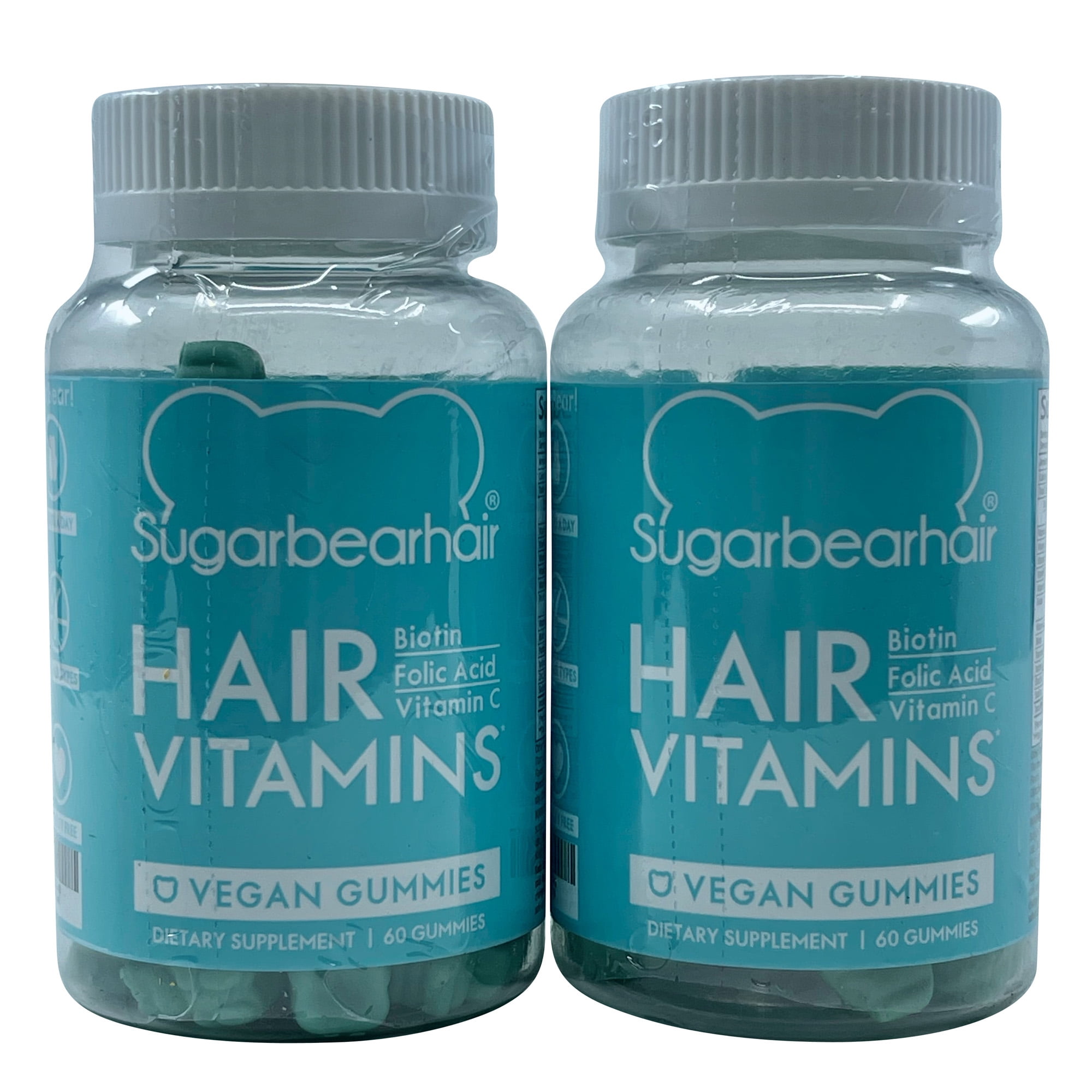 Sugarbearhair Hair Vitamins Vegan Gummies 60 Gummies Set of 2 