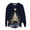 Black, variant on Women's Christmas Sweatshirt Santa Print Long Sleeve Crewneck Dropped Shoulder Pullover Top Pink 3XL