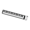 thumbnail image 2 of Teclado enrollable de 49 teclas, instrumento musical de piano, ligero y plegable. blanco, 2 of 9