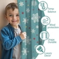thumbnail image 3 of Blackout Kids Curtains,Blue Christmas Snowflake and Star Pattern Childrens Insulated Curtains Set Of 2,Bedroom Essentials,Toddler Room Decor 42"x54", 3 of 5