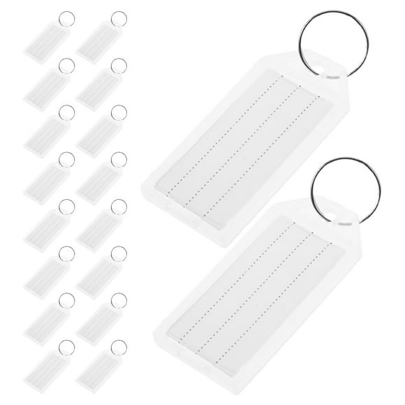 EXHUMKY 50Ud Etiquetas De Equipaje Impermeables Con Anilla Dividida Para Identificación Fácil