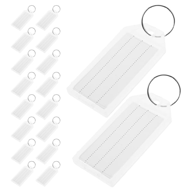 EXHUMKY 50Ud Etiquetas De Equipaje Impermeables Con Anilla Dividida Para Identificación Fácil