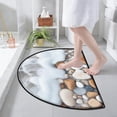 thumbnail image 6 of Aoznliie Bathroom Rugs, Half Circle Non Slip Absorbent Bath Mat, 24x16 inch Beach Wave Rug for Bathroom Floor, Multicolor, 6 of 6