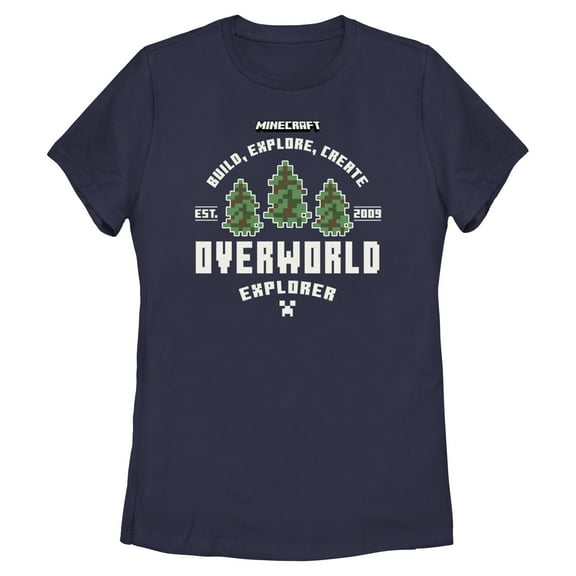 Womens Minecraft Overworld Explorer Est 2009 T Shirt
