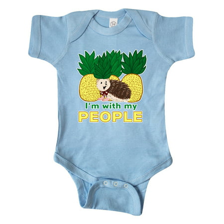 

Inktastic Pineapple Hedgehog I m With My People Gift Baby Boy or Baby Girl Bodysuit