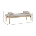 thumbnail image 3 of Meridian Furniture Priscilla Beige Linen Textured Fabric Bench, 3 of 9