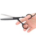 thumbnail image 3 of Tijeras de corte de pelo de peluquería de 6 pulgadas para peluquería barbería (tijeras de dientes negros), 3 of 8