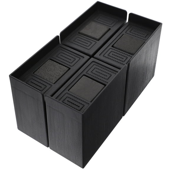 FELTECHELECTR 4Pcs Bed Risers Furniture Risers Heavy Duty Rubber L Shaped For Furniture Load Bearing