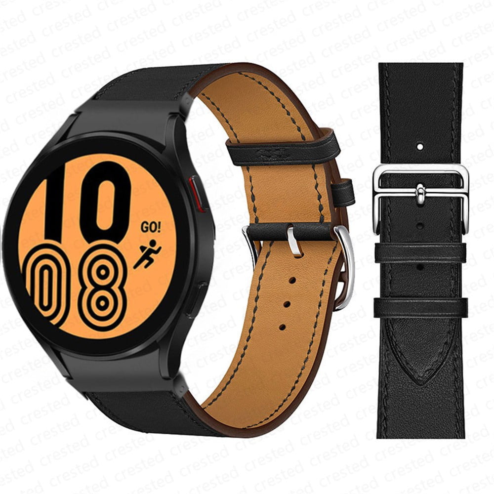 No Gaps Leather Band For Samsung Galaxy Watch 4 classic 46mm 42mm 44mm