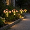 thumbnail image 5 of Ohmyroo Solar Pineapple Floral Light 24.0 Inch LED Garden Stake Lamp For Outdoor Courtyard, 5 of 7