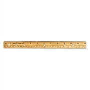 Charles Leonard 12" Wood Ruler w/Single Metal Edge, 36 Rulers