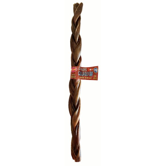 12 Inch BRAIDED CS Deluxe Collagen Stick with Cigar Band
