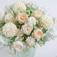 thumbnail image 5 of KIRIFLY Artificial Flowers, Fake Peony Silk Hydrangea Bouquet Decor Plastic Flower Arrangements Wedding Decoration Table Centerpieces（White）, 5 of 7