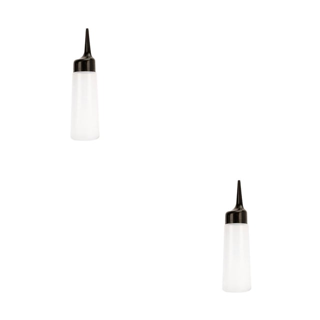 Inteprter Botella aplicadora exprimible para salón de casa, limpieza del cabello, tinte de lavado, dispensador de colorante, barra de comedor S 2piezas