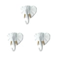 thumbnail image 1 of Guardoinrt Animal Head Coat Hook Resin Elephant Head For Unique Decorative Touch Good White gold (elephant 3Set, 1 of 6