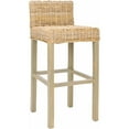 thumbnail image 2 of SAFAVIEH Cypress Traditional Woven Bar Stool, Antique Grey, 2 of 3