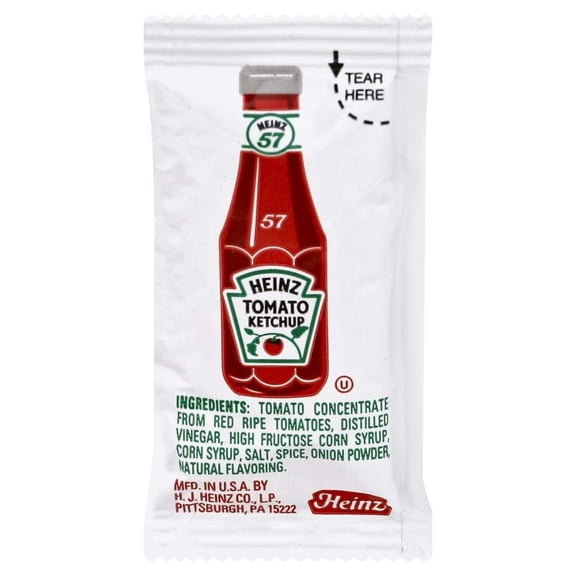 9gr Heinz Disposable Ketchup Packets. Pack of 50 Count