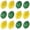 Green+Yellow, variant on Deago 12PCS 3.7” Artificial Lemons Simulation Lifelike Big Lemons Fake Fruit for Home Kitchen Wedding Party Decor Photography Prop (Yellow)