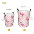 thumbnail image 5 of Daiia Cute Flamingo with Heart Round Laundry Basket with Handles Thickened Waterproof Circular hamper,Dirty Clothes Storage Basket for Bedroom,Bathroom,College Dorm-Small, 5 of 8