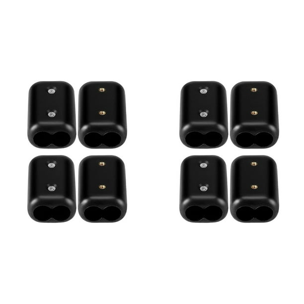8 Abrazaderas de Cuerda Dobles Reutilizables de 1/2 Pulgada, Conector de Cable de Plástico, Aptas para Cable de Nailon Doble o de 9-10 mm.