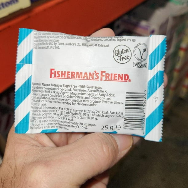 Fisherman's Friend Spearmint Sugar Free Menthol Flavour Lozenges
