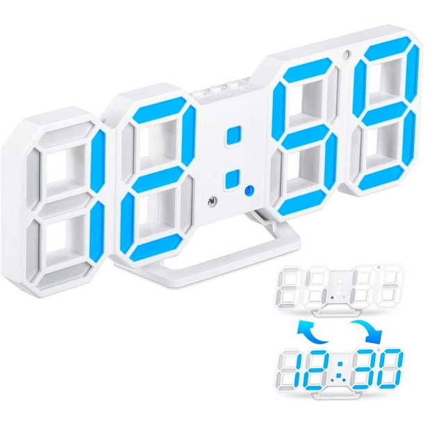 Wall Clock Digital Alarm Digital Wall LED Number Time Alarm Clock with