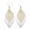 White, variant on 1 Pair Dangle Earrings Vintage Boho Long Fringe Hollow Out Colorful Decorative Birthday Gift Women Double Layer Leaf Pendant Hook Earrings Jewelry Accessories