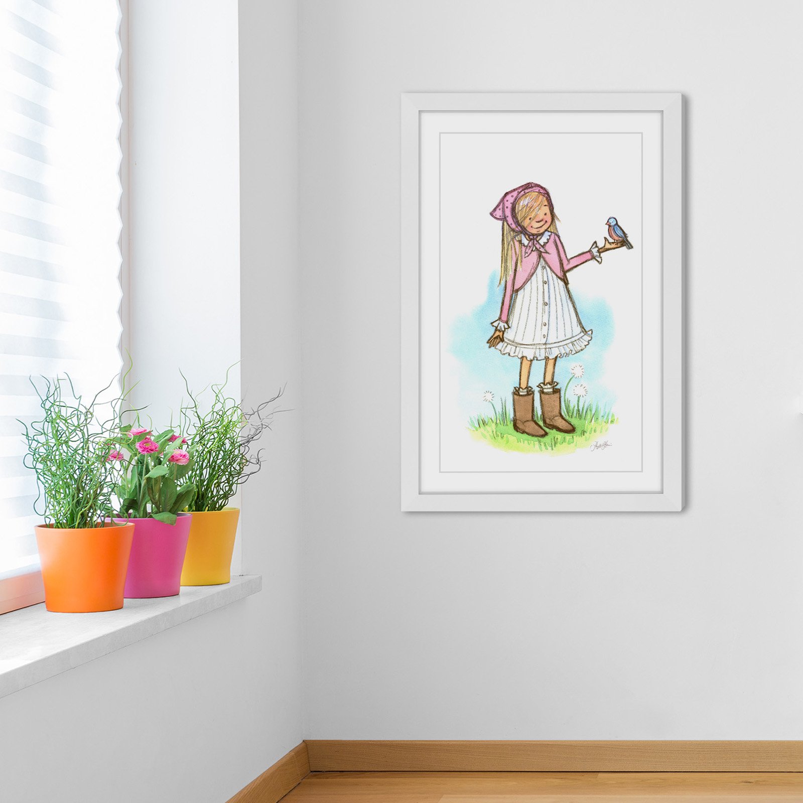 Marmont Hill Bluebird Framed Wall Art