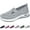 Grey, variant on HeaCare Women's Woven Orthopedic Breathable Soft Shoes - 2024 New Slip-on Diabetic Walking Shoes Wide Width, Foam Shoes Hands Free Orthopedic Stretch for Women Arch Support