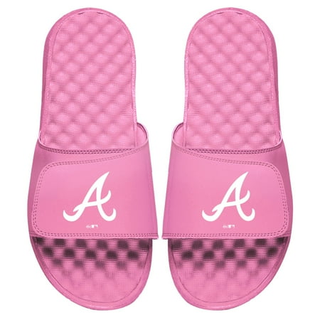 Women s ISlide Pink Atlanta Braves Primary Logo Slide Sandals