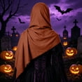 thumbnail image 5 of Renaissance Halloween Shawl For Women, Hooded Cowl Scarf Accessories, Medieval Vintage Festivals Wrap Cape, 5 of 7