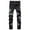 Black, variant on Men Stacked Jeans Distressed Destroyed Straight Denim Pants Fitted Solid Ripped Jeans Harajuku Cargo Trousers Mens Straight Leg Jeans Ripped Jeans for Men, XXXL&Light Blue