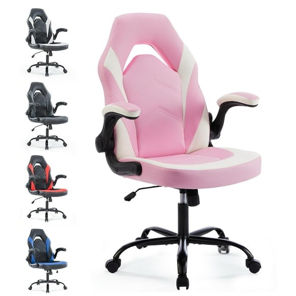 Silla de escritorio para juegos YSSOA ergonómica ajustable de piel sintética