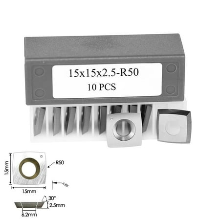 

15x15x2.5mmR50 Carbide Inserts Cutters 2in Radius for spiral Helical Planer Head