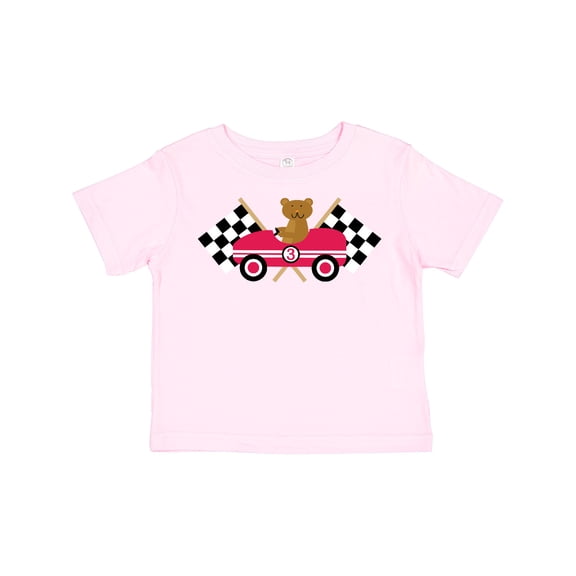 Inktastic Race Car Racing Bear Animal Boys or Girls Toddler T-Shirt