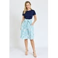 thumbnail image 4 of Contrast Short Sleeve Ditsy Floral Sash Midi Dress, 4 of 14