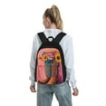 thumbnail image 7 of Lsque Cowboy Boots With Flowers Pattern Adult Backpack – Durable & Lightweight PU Canvas Storage Bag , 15” Laptop Compartment, and Multiple Pockets, 7 of 7