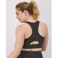 thumbnail image 6 of Hanes Moves Women's Crop Sports Bra, Racerback Black Leopard Prt M, 6 of 10