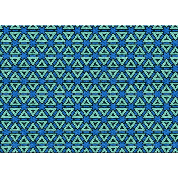 Ahgly Company Machine Washable Indoor Rectangle Transitional Dark Turquoise Green Area Rugs, 4' x 6'