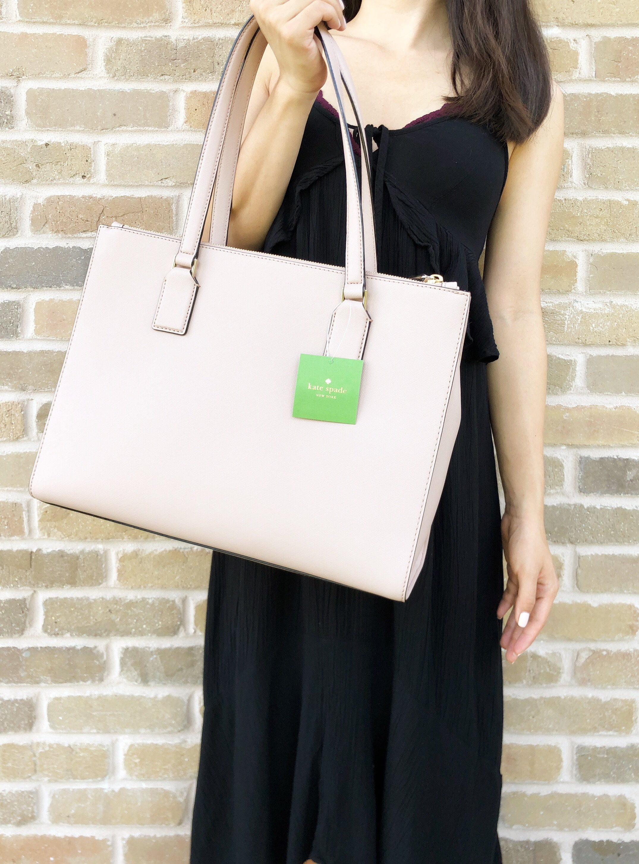 Kate Spade Cameron Street Jensen Leather Tote Satchel Toastedwheat